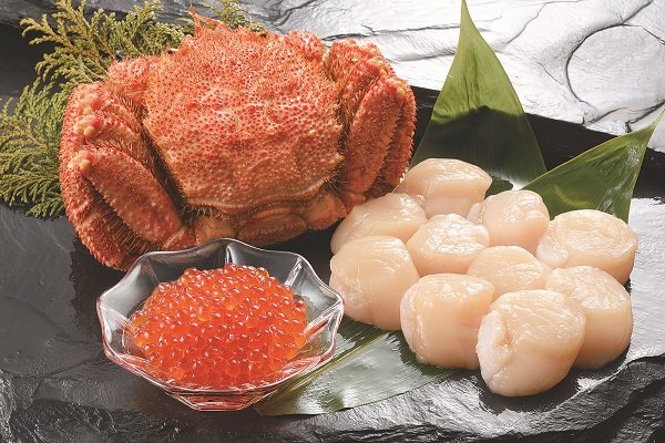 画像1: 毛がに・帆立・いくらセット　 (1)